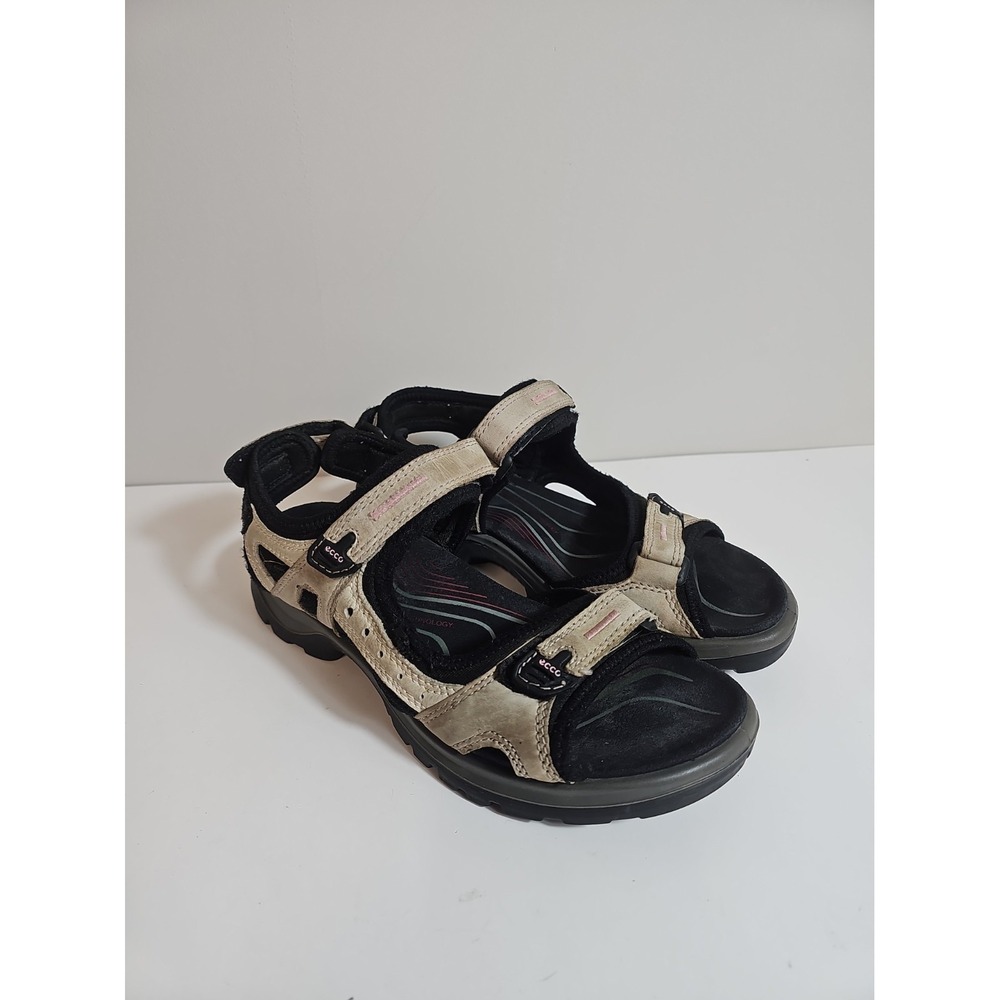 ECCO Off Road Womens Size 40 US-9 Hiking Sandals Adjustable Beige Pink